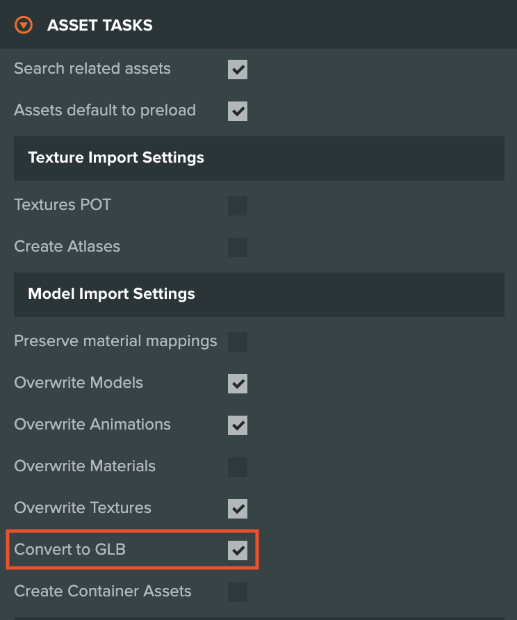 Asset Tasks